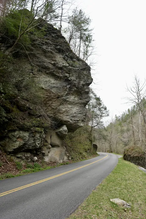 rock face on the little river road near townsend