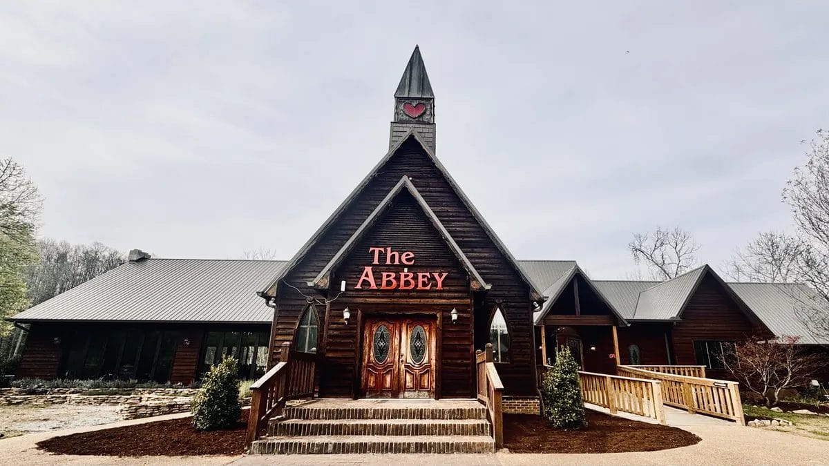 front of townsend abbey 